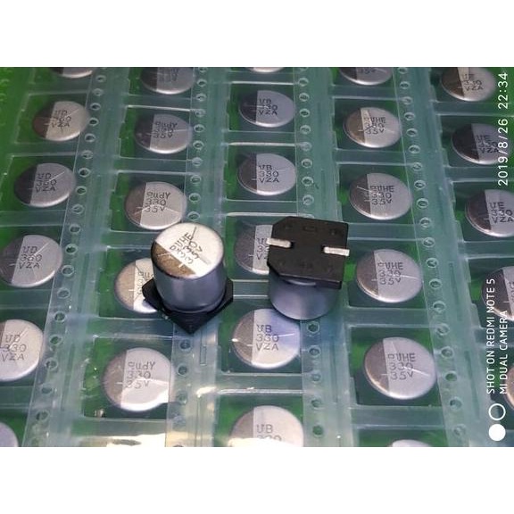 Solid kapasitor capasitor elko elco SMD 330uf 35v 330 uf 35volt VZA High quality product