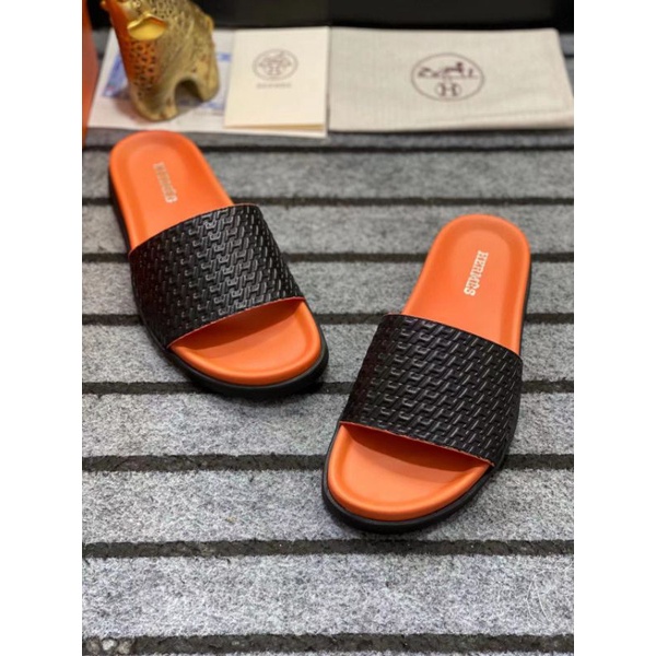 sandal cowok sendal pria slide selop series terbaru hm p1shoes mirror new slipper men