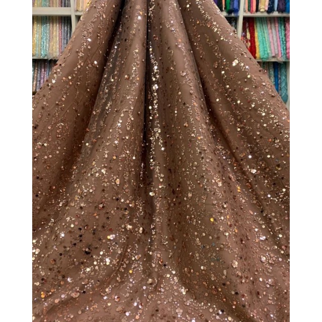 tulle full payet murah tulle full payet premium kain brokat murah kain pengantin seragam pernikahan 