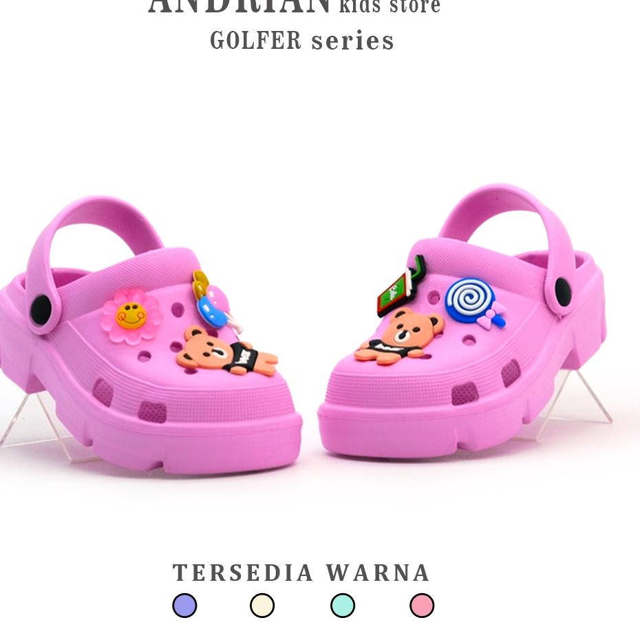 Andrian - New Sandal selop tali belakang anak perempuan model karakter lucu 2 - 8 Tahun ‑ MMK.22Ap23