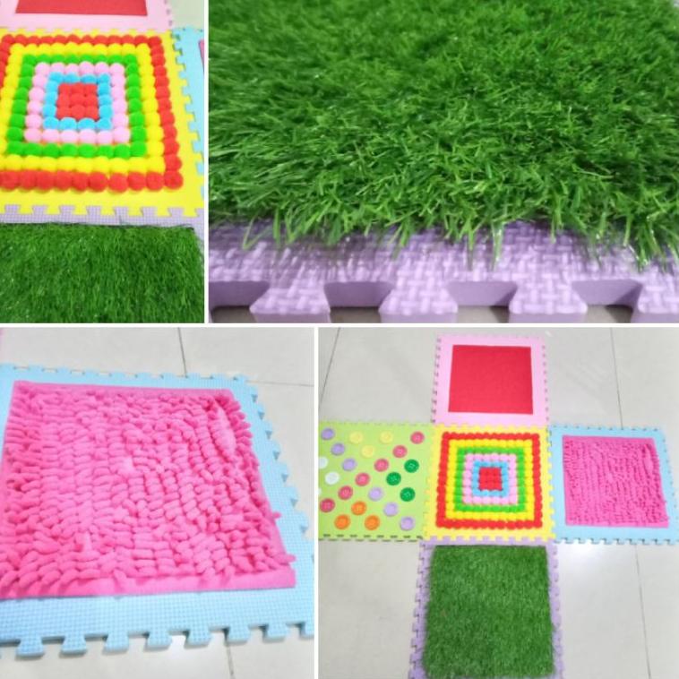{BKS.16Ap23ᴾ} Sensory baby play gym / playmat montessori mat / mainan karpet merangkak / busy cube m