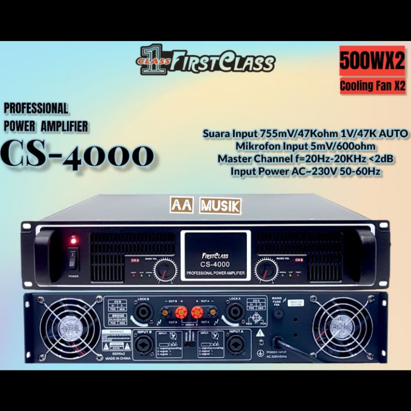 POWER AMPLIFIER FIRSTCLASS CS4000 ORIGINAL CS 4000
