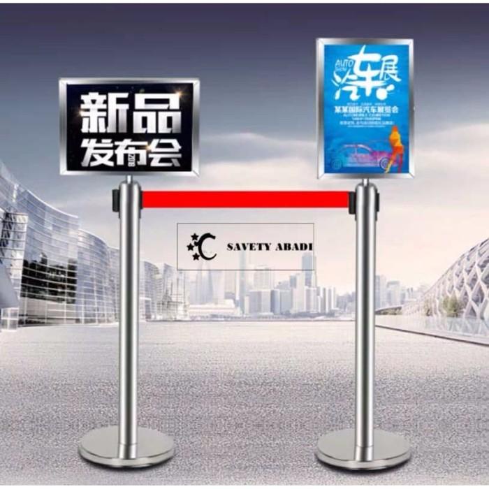 

PROMO Standing Barrier Tiang Antrian Railing Stand Pembatas Antrian St