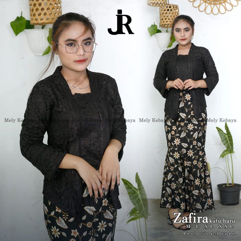 Setelan Kebaya Modern Kebaya Kartini Stelan Kebaya Brukat Kutubaru Rok Duyung Varian Warna Motif Bat