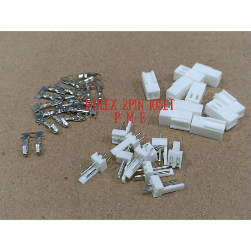 SOCKET MOLEX 2PIN MOLEX KONEKTOR 2PIN TERMINAL  MOLEX FAMALE  2PIN. 10SET