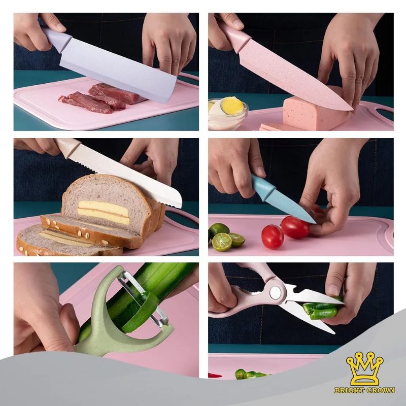 [rumahbayipdg] Pisau set 6in1 pisau dapur set stainless steel