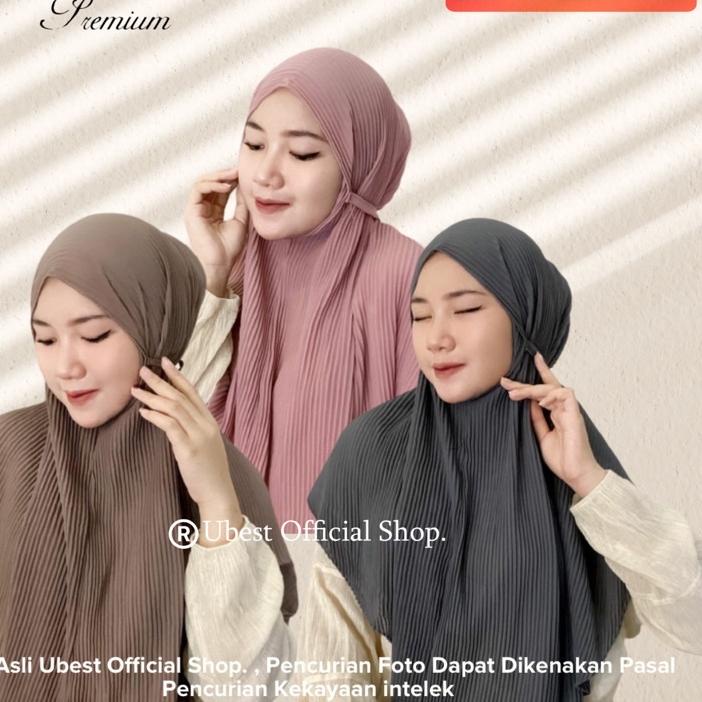 Bergo Plisket tali / Maryam plisket Ceruty Babydoll / hijab instant plisket / Hijab Bergo plisket