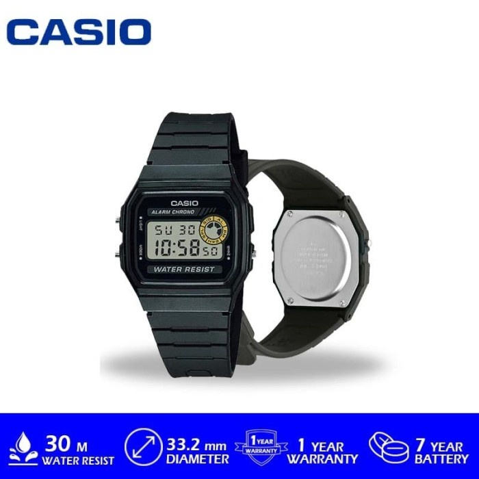 Must Have Jam Tangan Casio F-94Wa-8Dg With Box Kaleng Original Bergaransi Resmi Termurah
