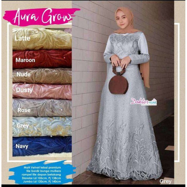 Gamis Pesta hari raya elegan syar'i