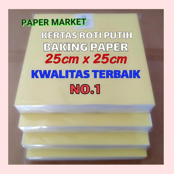 

Kertas Roti Putih / Baking Paper Putih 25 x 25cm - 1 rim (500 lembar)