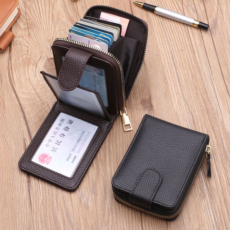 Sera SIM leather case female card bag multi-card protective cover men s SIM two-in-one multi-functional coin purse