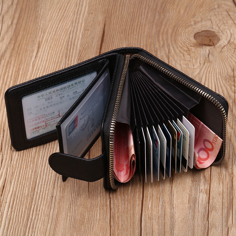 Sera SIM leather case female card bag multi-card protective cover men s SIM two-in-one multi-functional coin purse