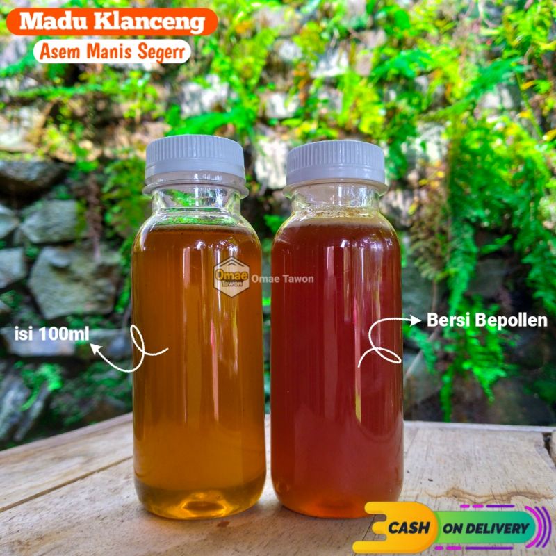 

MADU KLANCENG LIAR ASLI 100%, exstra propolis, trigona, kelulut, teuweul, madu propolis madu lambung, kemasan 100ml