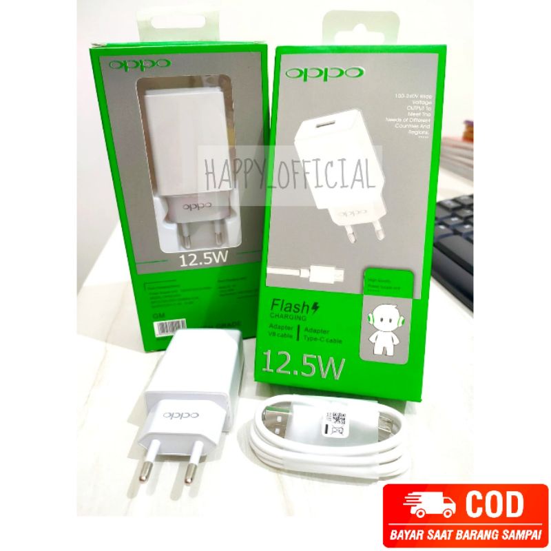 TC TRAVEL CHARGER OPPO AK-933 12.5W ORI 100% 2A 1USB MICRO &amp; TIPE C FAST CHARGING