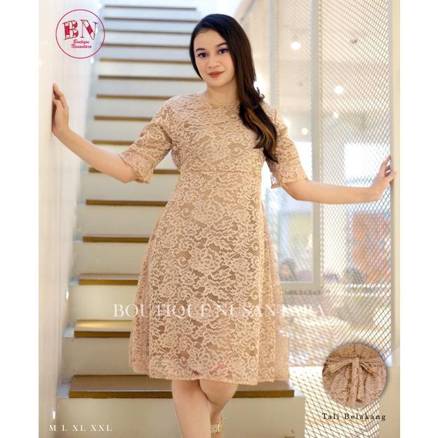 BISA COD - DRESS BROKAT MODERN DRESS BROKAT TER DRESS PESTA DRESS NATAL DAN TAHUN BARU DRESS BROKAT 