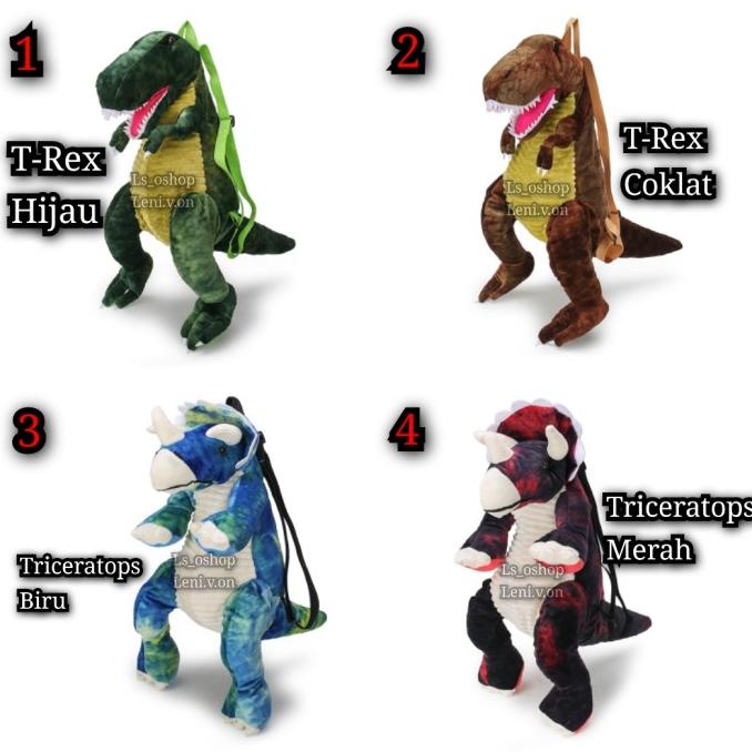 Tas Karakter Dino / Tas Dinosaurus / Tas Ransel Anak / Tas Boneka Dino