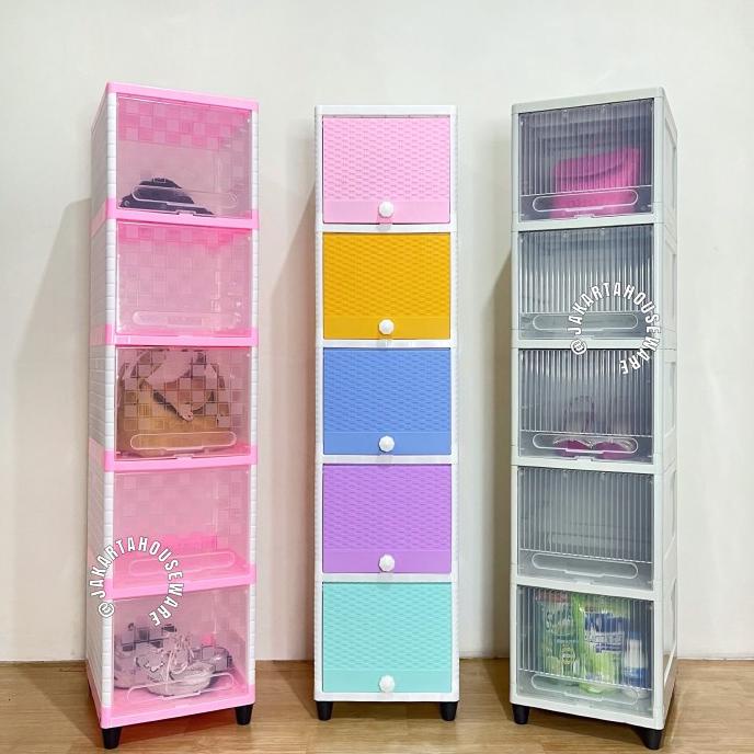 

New Sale Lemari Cabinet Plastik Serbaguna Club Flip Susun 5 Single Berkualitas