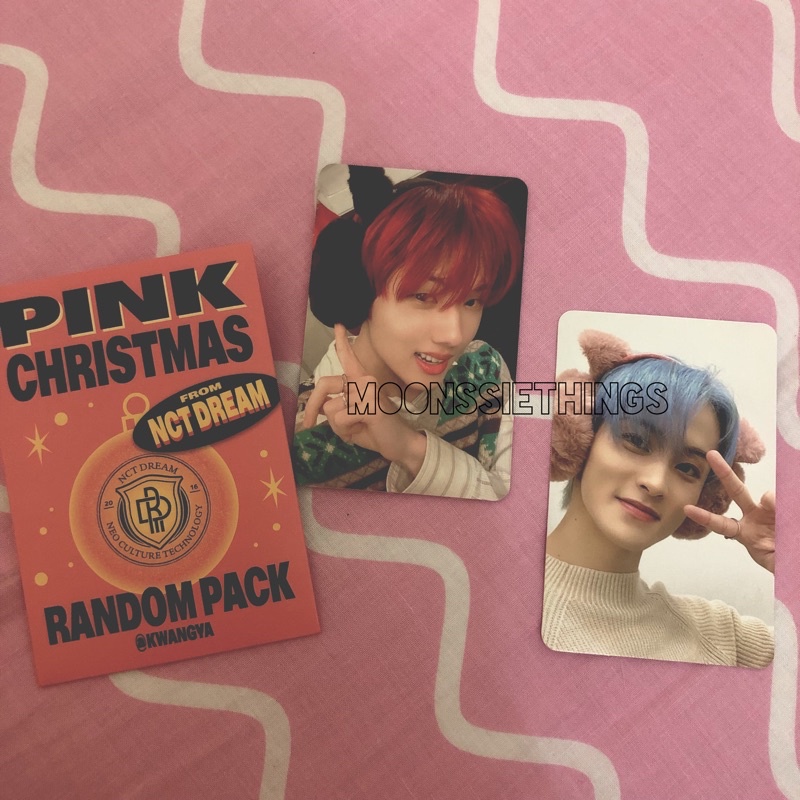 pc photocard mark jisung nct dream pink christmas
