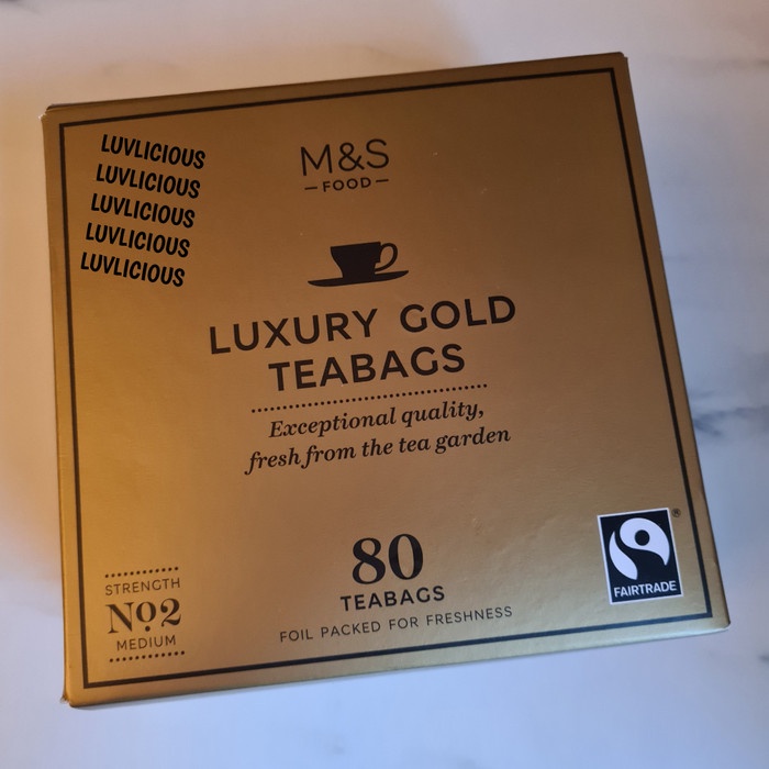 

M&S MARK MARKS & AND SPENCER LUXURY GOLD TEABAGS TEA TEH CELUP