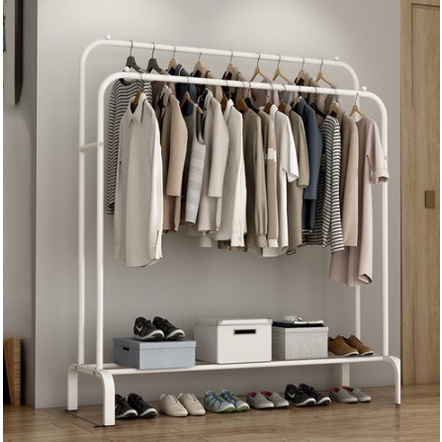 hanger RAK GANTUNG BAJU ( DOUBLE BIG STAND HANGER) - RAK GAWANGAN BAJU - Hitam(J7B7) stand hanger ka