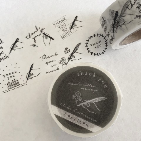 

HOT SALE Roll Oeda Letterpress - Thank You Handwritten Washi Tape