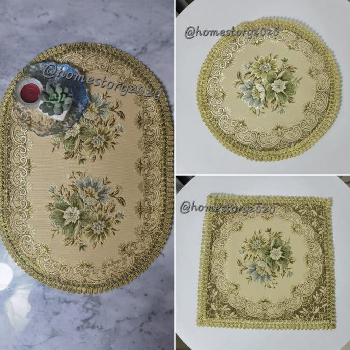 taplak meja belgi kecil uk 30cm bulat/kotak