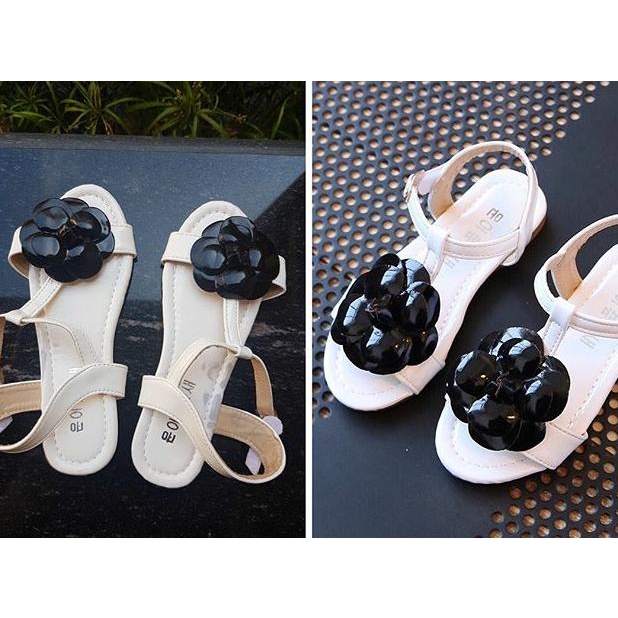 GUCCI FLOWER SANDAL WHITE (BAJUKIDDIE) SENDAL PESTA ANAK SEPATU SANTAI