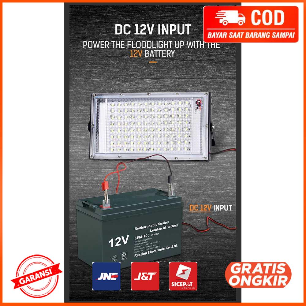 Lampu Sorot LED Outdoor Floodlight Cool White 12V 100W YC65