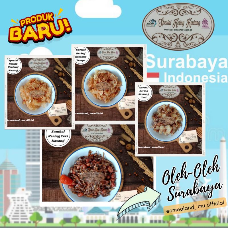 

oleh-oleh khas surabaya, spesial kering kentang, keripik kentang,kentang mustofa,kering tempe,kacang,teri