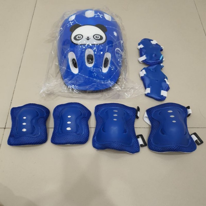 decker lutut / deker tangan / helm anak decker sepatu roda panda full
