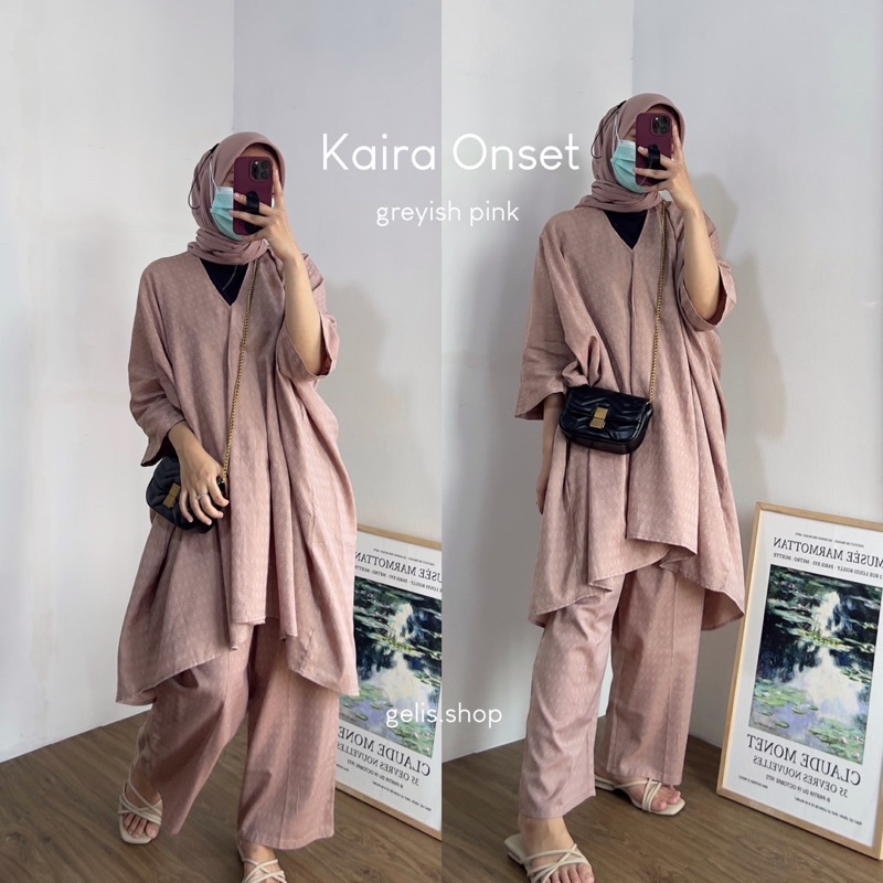 KAIRA ONSET / BAJU ONSET/ BAJU STEL/ BLOUSE SATU SET