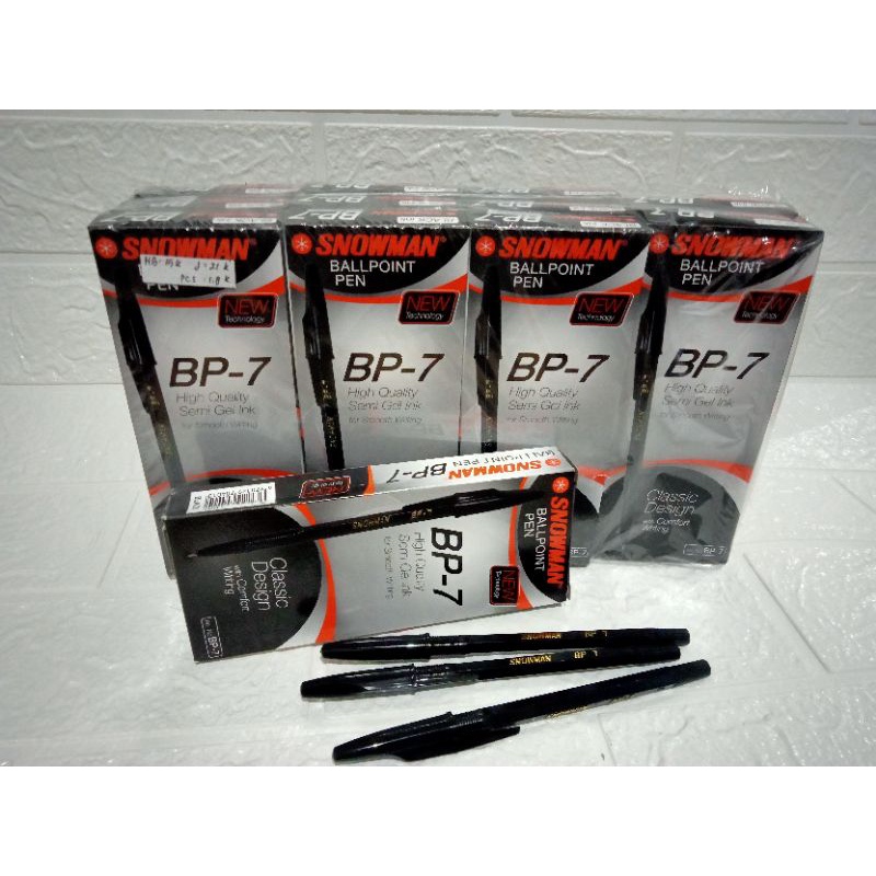 

BP 7 SNOWMAN / PULPEN / BALLPOINT / TINTA HITAM