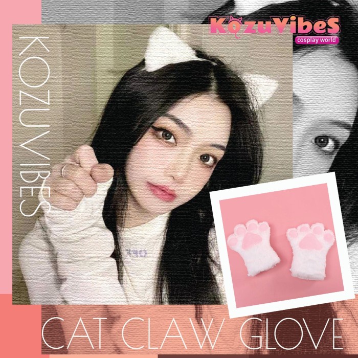 Cat Pawn Bear Pawn Sarung Tangan Kucing Beruang Cosplay Maid
