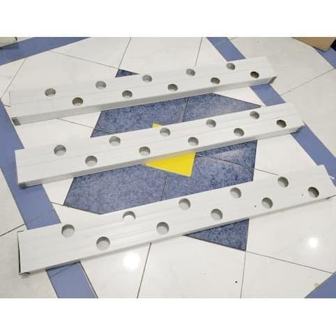 Gully Hidroponik Talang Air Pvc 1m Kotak + Tutup Atas (Tanpa Samping)