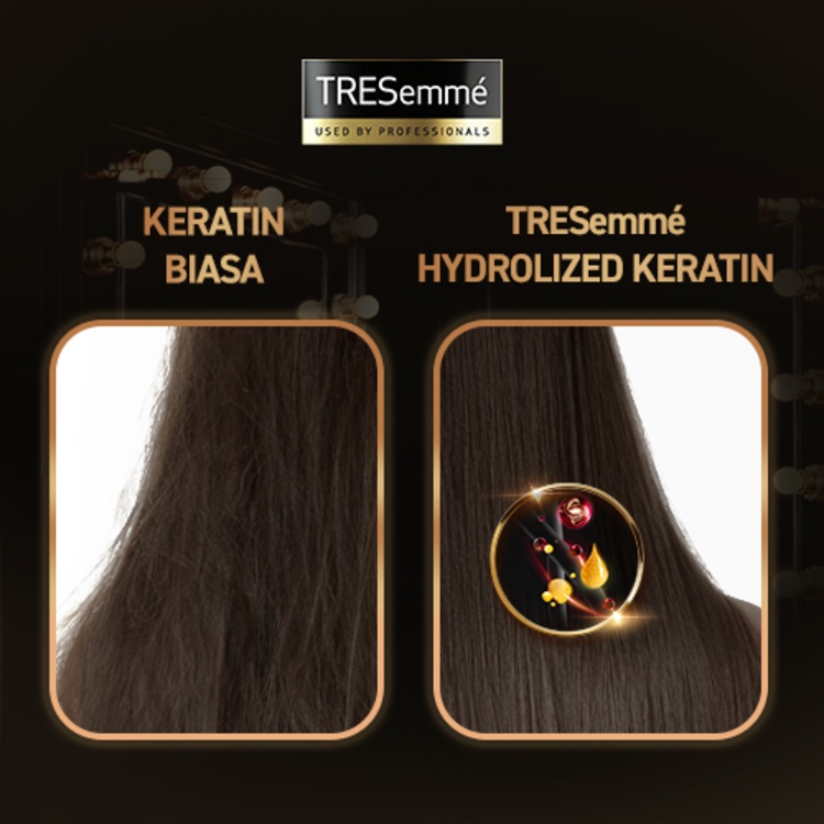 TRESEMME SHAMPOO KERATIN SMOOTH Rambut Lembut 48 Jam* with Hydrolyzed Keratin 670ML