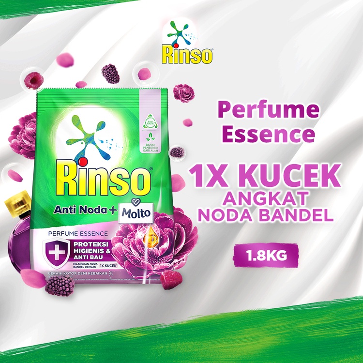 Rinso Molto Detergent Bubuk Deterjen Anti Noda Perfume Essence 1.8 kg