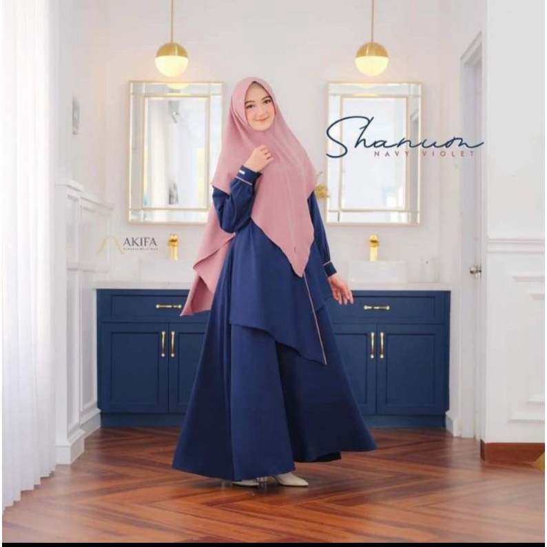 READY Gamis Shanum by Akifa size L harga diskon