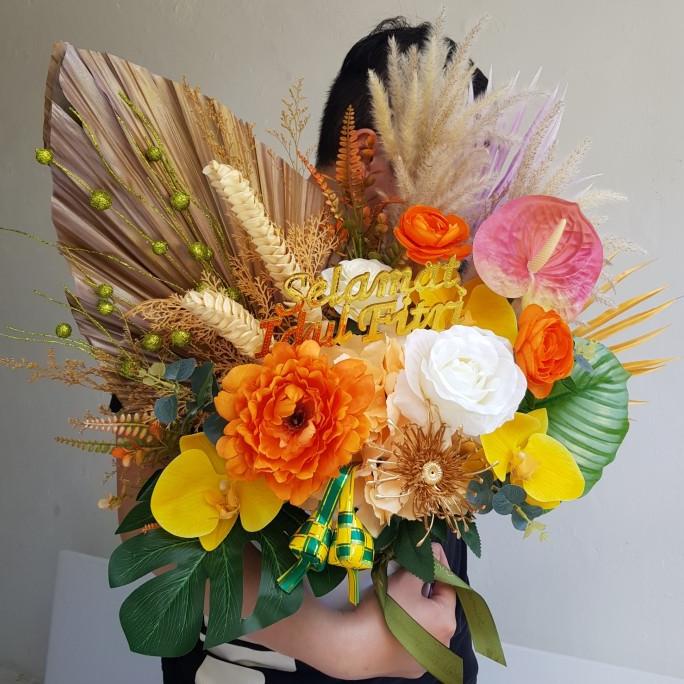 

Roundbox Artificial Hampers/ Hampers Lebaran Premium/ Hampers Box Hanabion_Shop