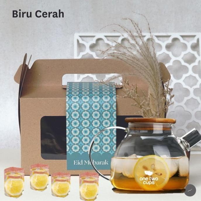 

Hampers Lebaran Gift Parcel Hadiah Kado Lebaran Teko Kaca Teh Gelas Hanabion_Shop