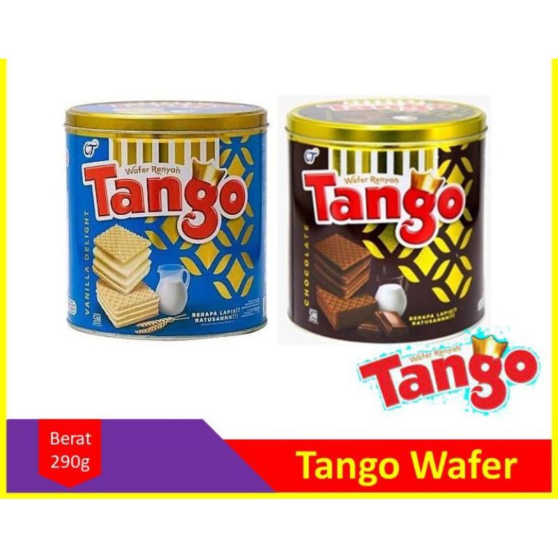 TANGO WAFER KALENG Vanila dan Coklat 290gr