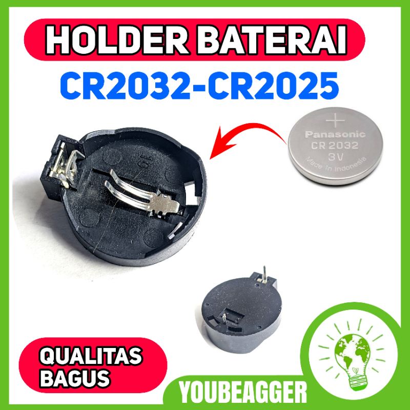 Tempat baterai kancing CR2032 - CR2025 HOLDER