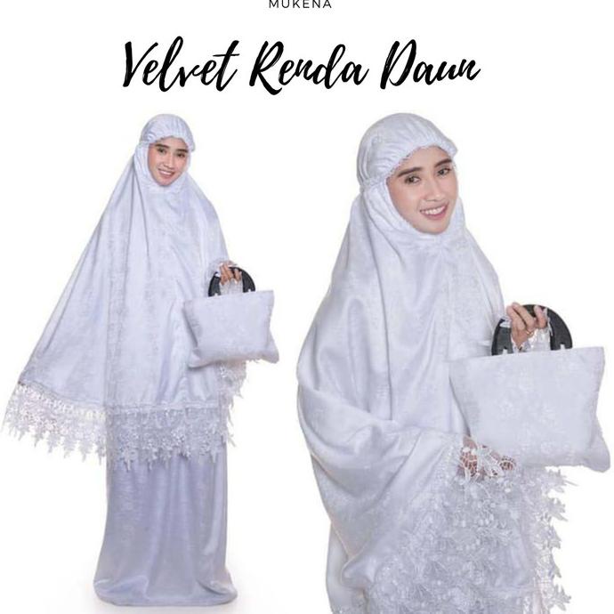 Mukena Renda Sutra Foil,Mukena Cantik, Mukena putih