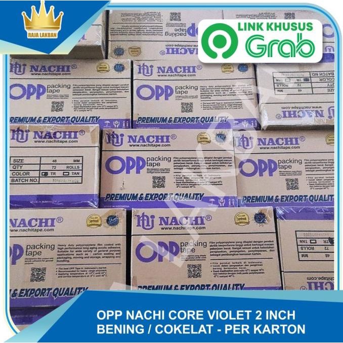 

DISKON Lakban / Plakban OPP Nachi Tape 2 inch x 100 YARD FULL - PER DUS