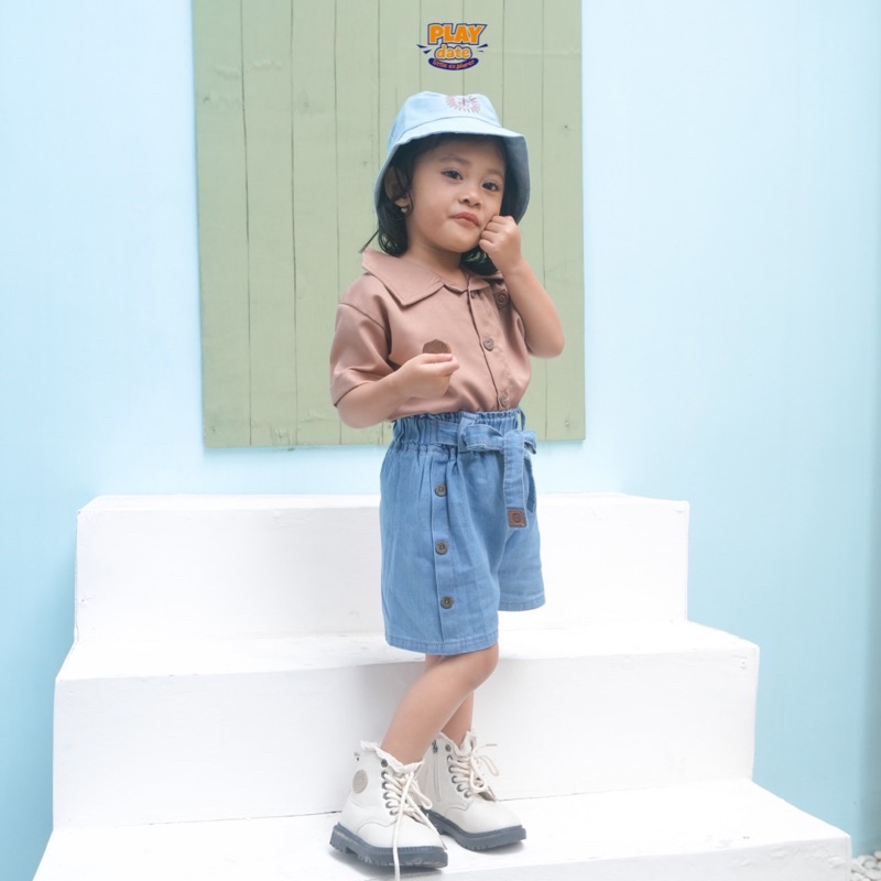 Playdate Celana Pendek Jeans Denim Anak Perempuan 1 sampai 5 Tahun Short Pants