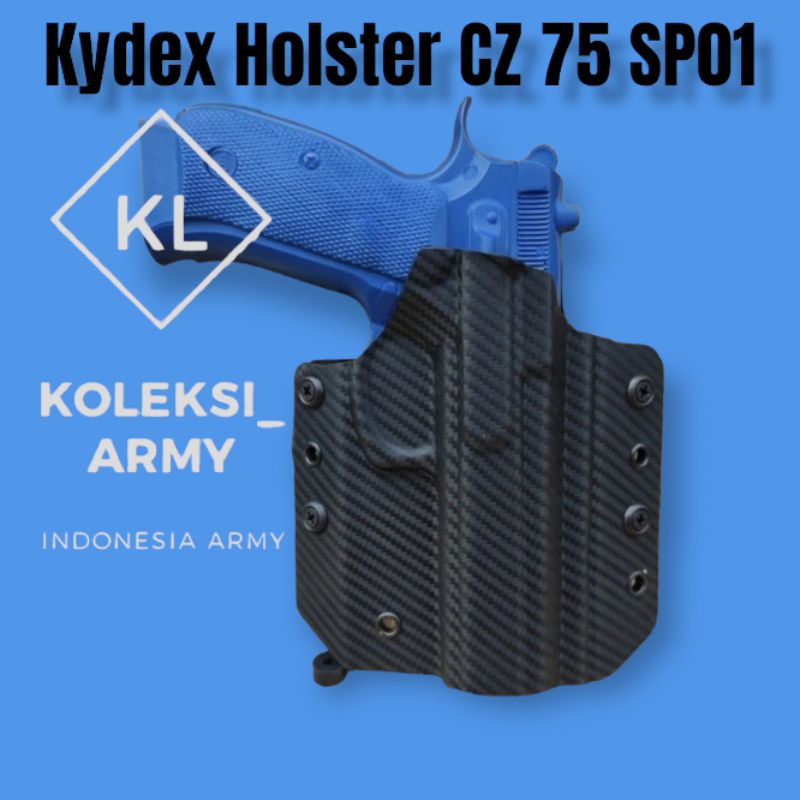 Kydex Holster CZ SP01 OWB Hoster CZ 75 SP01 Motif Carbon