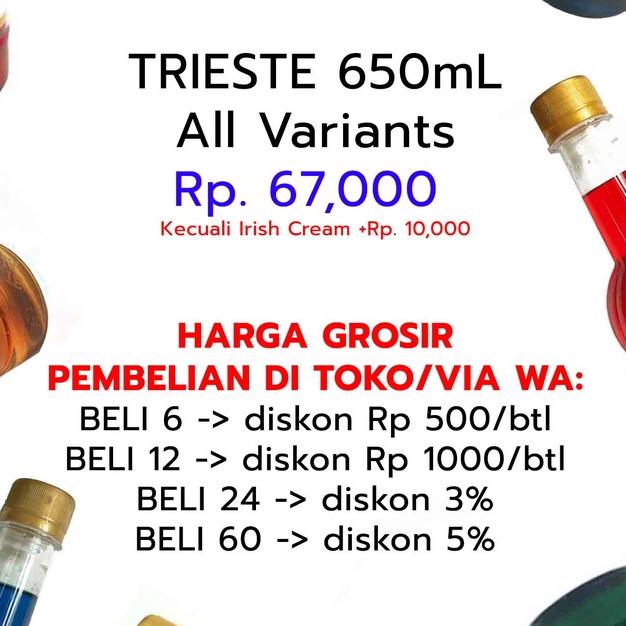 

Berkualitas Trieste Italian Syrup 650 mL - Tea and Mojito Syrup Series - Mint, Lychee, Mango, Strawberry, Pandan