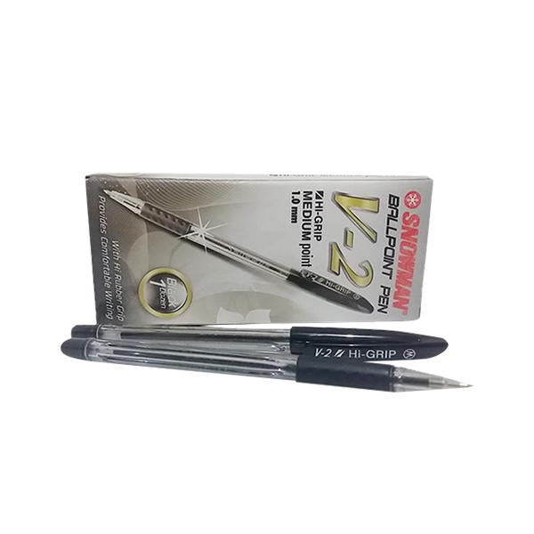 

SNOWMAN BALLPOINT V-2 HITAM 12 PCS