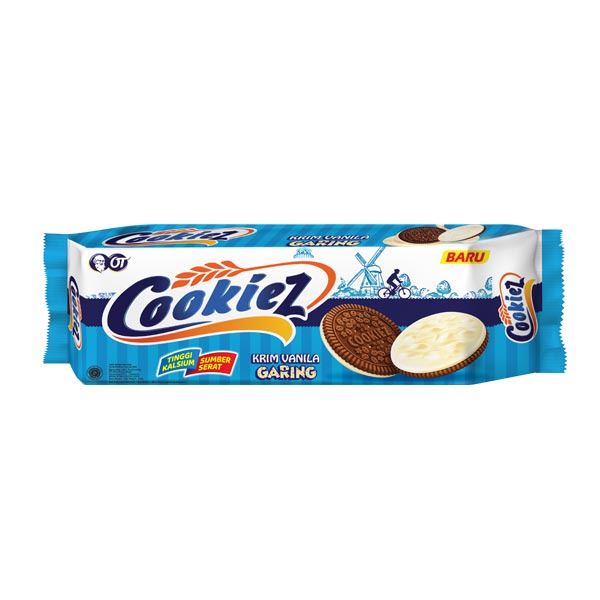 

COOKIEZ SANDWICH KRIM VANILA GARING 120 GR - BISKUIT