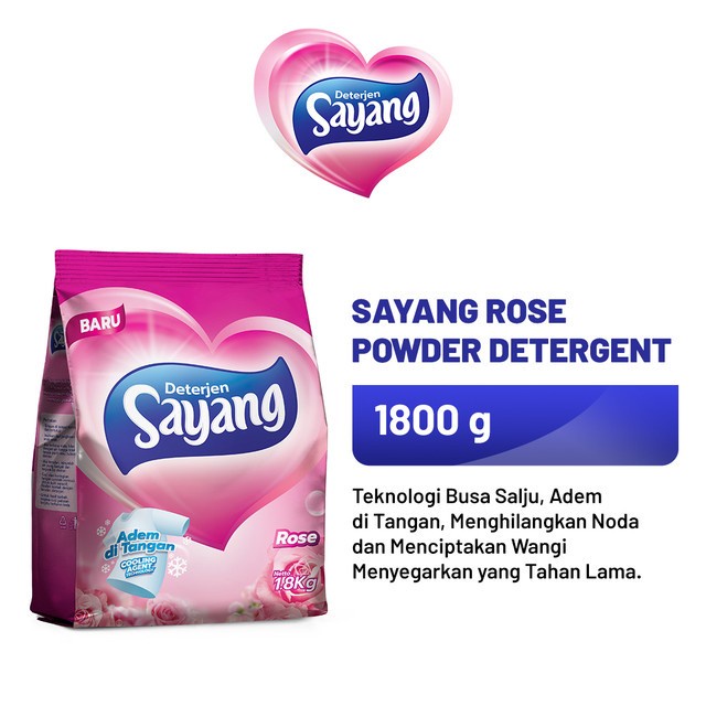 Sayang Detergent Powder Rose 1600G