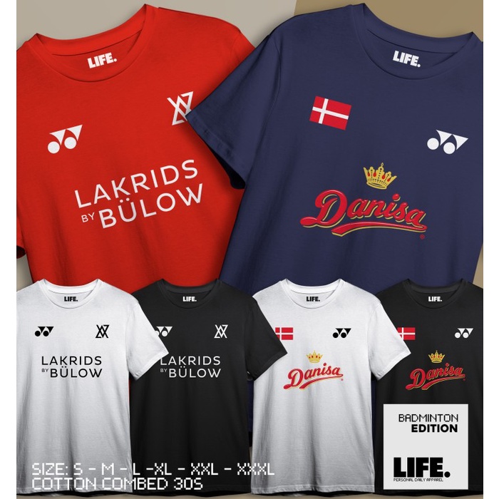 Kaos Badminton Yonex Denmark Viktor Axelsen Jersey Cotton Combed Dtf